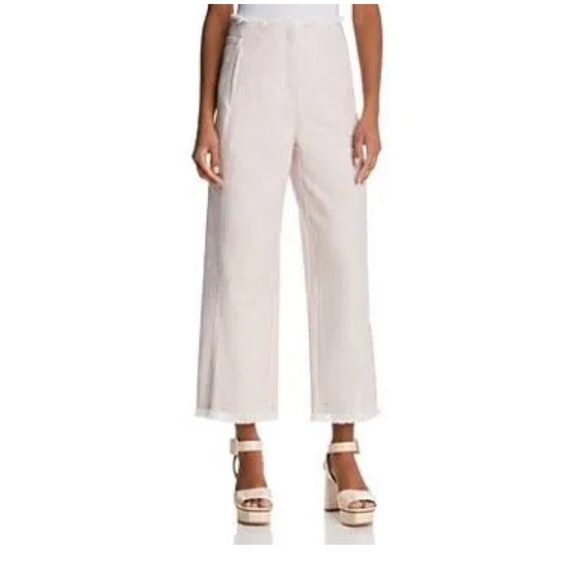 Rebecca Taylor| Slub Wide Leg Crop Pant|Size 4 - Picture 3 of 7